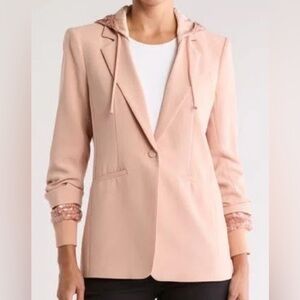 NWT - Cinq a Sept Khloe Sequin Hooded Jacket